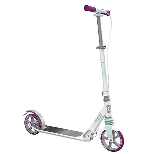 Scooter : WHOJS Wheel Scooter Damping handbrake Junior scooter 2 rounds Foldable Bearing weight 120kg Adjustable height Lightweight Construction (Color : White)