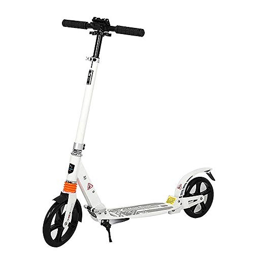 Scooter : YGBH Kick Scooter, Big 220Mm Wheel Scooter Made of High Strength Aluminum Alloy with Front And Rear Damping System Foldable Slip Suitable for Teenagers Adults