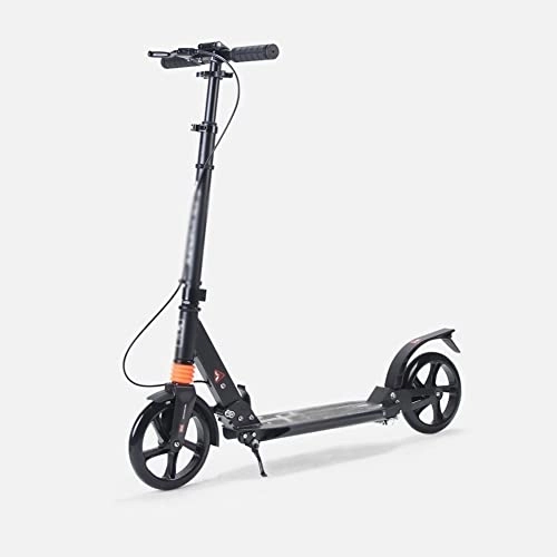 Scooter : ZXCSER Scooters with Disc Handbrake, Foldable Kick Scooter Push Street Scooter with Dual Suspension Adjustable Handlebar, 200mm Big Wheels