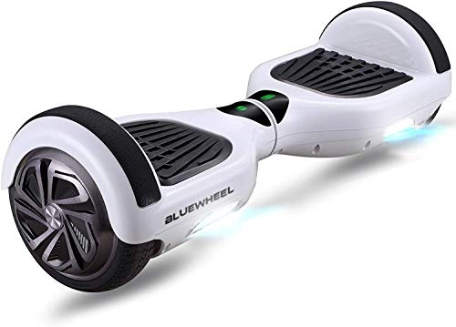Self Balancing Segway : 6.5" Bluewheel HX310s Self Balancing Hover Scooter Board with UL2272 safety standard -Kids safety mode with App -Bluetooth speaker -700W engine - LED - Electric Skateboard (White)