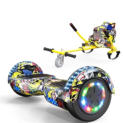 Self Balancing Segway : COLORWAY Hoverboard Self Balancing Scooter 6.5'' - Hoverboards Segway Electric Scooter Off-Road - Bluetooth Speaker LED lights & 700W Motor + Hoverkart Gifts for Kids