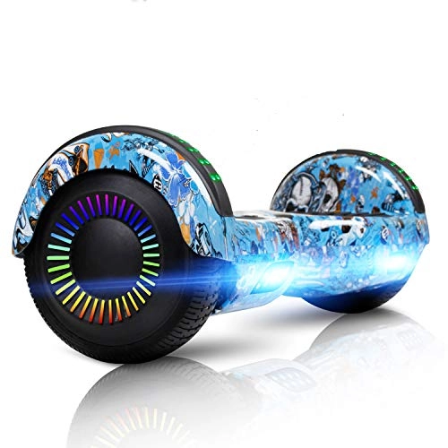 Self Balancing Segway : FLYING-ANT Hoverboard, 6.5" Self Balancing Scooter Hover Board with Bluetooth Wheels LED Lights for Kids Adults