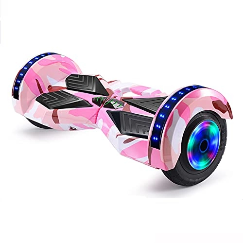 Self Balancing Segway : Hoverboard Electric smart self-balancing vehicle adult scooter can be portable Bluetooth music luminous wheel, Pink