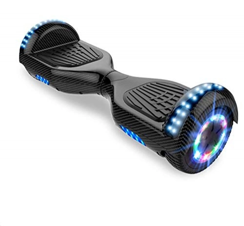 Self Balancing Segway : Hoverboards for kid, Self Balance Scooter 6.5 Inches LED with Lights and Bluetooth Speaker Best Gifts for Kids (Carbon black)