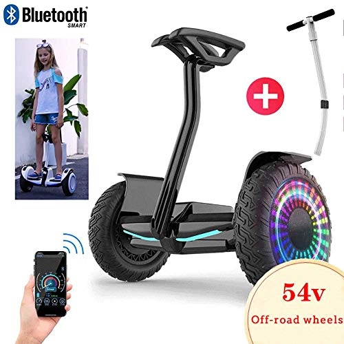 Self Balancing Segway : LUO Electric Balance Car, Self-Balance Board 10" Self Balancing Electric Balance Car, with Bluetooth Speaker, Led Lights, Flashing Wheels, Safe Gifts for Adults and Kids+ Safety Armrest with Adjustable