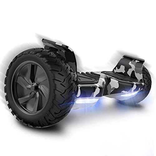 Self Balancing Segway : NEOMOTION Hover Scooter Board Hummer 8.5 Inch Self Balancing Scooter All Terrain Solid Self-Balanced Electric Scooter Gyropode SUV with 700W Powerful Motor Bluetooth LEDs for Adults and Children
