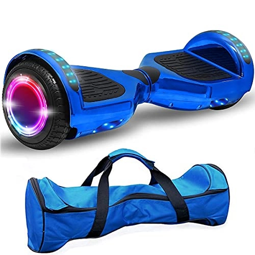 Self Balancing Segway : Nero Sport Blue 6.5" Electric Self Balance Hover Scooter Board with 2 wheels and Bluetooth - Includes carry bag