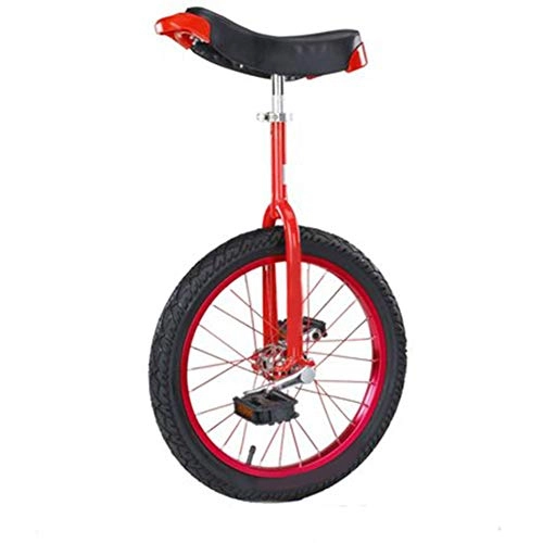 Monocycles : 18 pouces Roulements de haute qualité très silencieux vélo à Une Roue, Avec tube de selle moleté antidérapant Adulte Formateur Monocycle, Convient aux accessoires d'acrobatie pour adultes 18 inch red