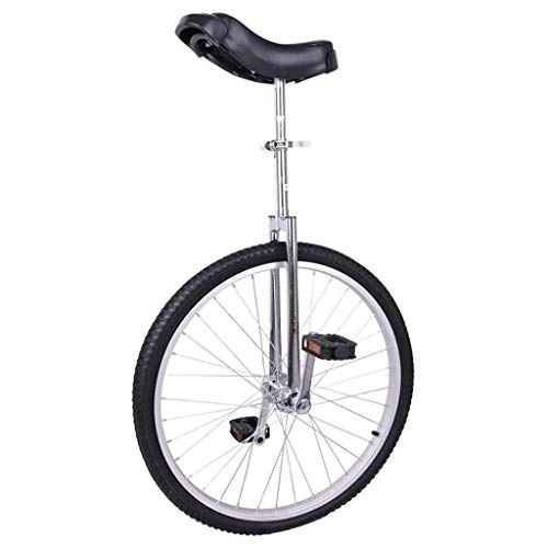 Monocycles : 24 pouces monocycle balance de vélo de vélo hauteur réglable mono-roue Fitness Balance Vélo Balance de vélo Formateur de roue à vélo monocycle avec pneu dérapable for sports de plein air Fitness