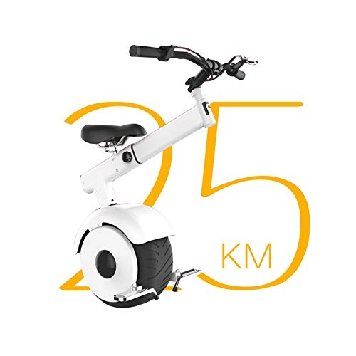 Monocycles : 800W Électrique Équilibre Monocycle Moto, For Adultes Pliable Électrique Monocycle Avec Mono-trace Frein De Siège / Contrôle Somatosensoriel, 67.2V, 264WH, Peser 22 Kg ( Color : White , Size : 50km )