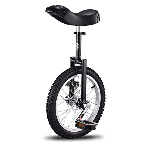 Monocycles : aedouqhr 18 Pouces pour Enfant / garçon / Fille / débutant, vélos Robustes avec Pneu de Montagne antidérapant, pour des Exercices Amusants, Plus de 200 LB (Couleur : Noir)