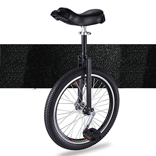 Monocycles : aedouqhr Monocycle Vert 20 Pouces, pour Adultes / Grands Enfants / Professionnels, vélos d'équilibre 16 / 18 Pouces, Roue muette antidérapante, Exercice Amusant de Sortie (Couleur : Noir, Taille : 16 Pouce
