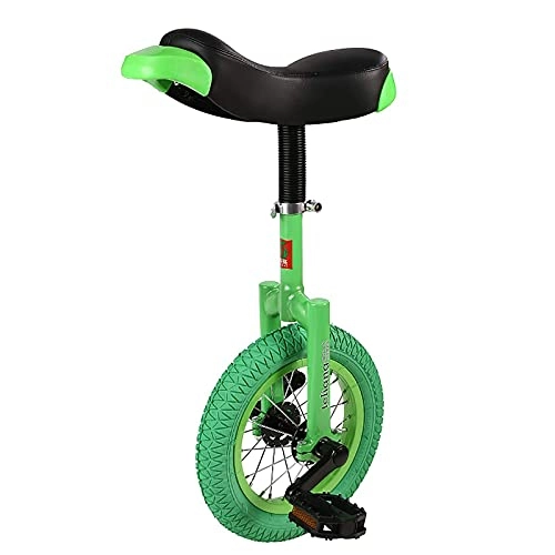 Monocycles : aedouqhr Monocycle Vert Monocycle pour Enfants / Adolescents / Débutants / Enfants en Bas âge, Une Roue Robuste avec Pneu Coloré, Hauteur Réglable, Fitness en Plein Air (Taille : 14 Pouces)
