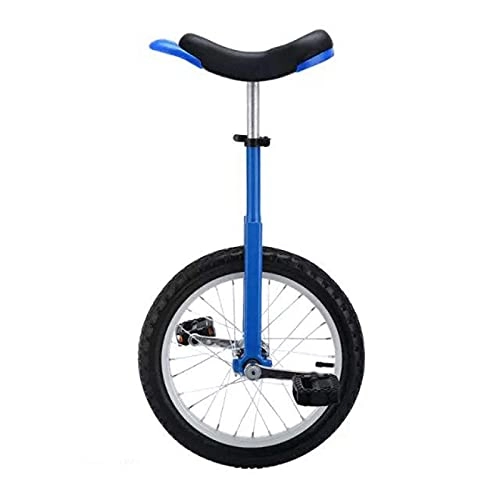 Monocycles : aedouqhr Petit Monocycle à Roues 16" pour Enfants Garçons Filles, Cadre en Acier Robuste et Jante en Alliage, pour / Divertissant Sports de Plein Air, Bleu