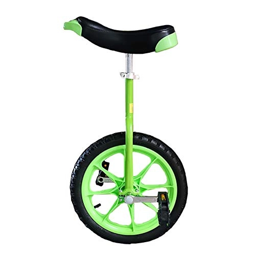 Monocycles : AHAI YU 16"monocycle de Couleurs de Couleurs, Enfants / débutants / Filles / garçons équilibre Cyclisme Cyclisme, siège de Selle réglable, pour Exercice extérieur (Color : Green)
