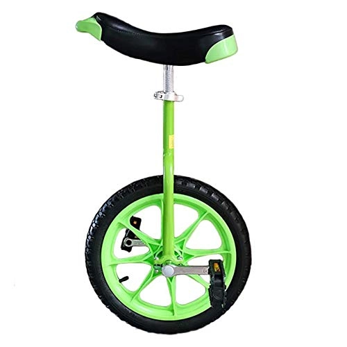 Monocycles : AHAI YU 16 Pouces de monocycles pour Enfants Pendant 12 Ans (Hauteur de 1, 1 à 1, 4 m), équilibre extérieur Cyclisme pour Enfants / Adolescents / Petits Adultes, avec Selle Confort (Color : Green)