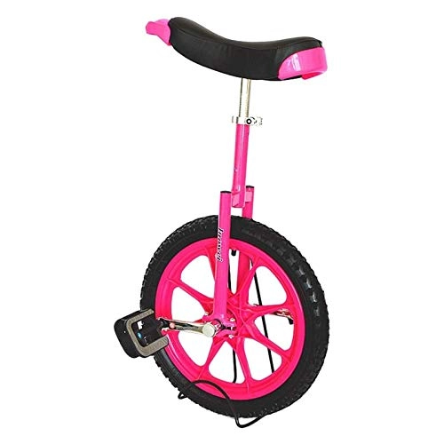 Monocycles : AHAI YU 16 Pouces de monocycles pour Enfants Pendant 12 Ans (Hauteur de 1, 1 à 1, 4 m), équilibre extérieur Cyclisme pour Enfants / Adolescents / Petits Adultes, avec Selle Confort (Color : Pink)