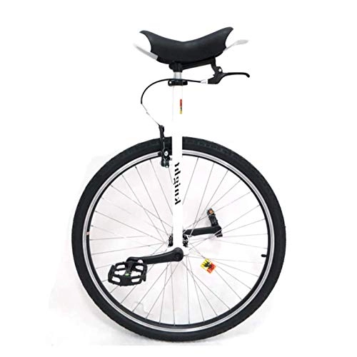 Monocycles : AHAI YU 28"Unisexe Adulte entraîneur monocycle - Blanc, Big Roue monocycle pour Les Personnes âgées / Adolescentes / Maman / Papa, Hauteur des utilisateurs 160cm-195cm (63 '' - 76.8 ''), avec des Freins