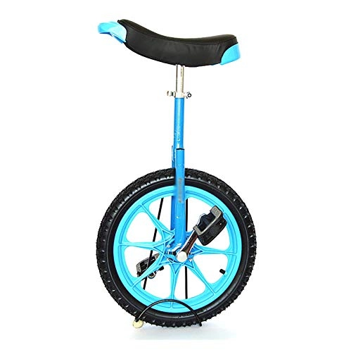 Monocycles : AHAI YU Kids / Girls / Garçons 16Inch Roue Monocycle, 7 / 09 / 09 / 10 Année Child Sport extérieur Vélo Vélo, Pneumatique et Pédales (Color : Blue)