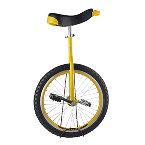 Monocycles : AHAI YU Monocycle de 16 Pouces pour Enfant / garçons / Girls débutant (Hauteur de 110-140 cm), équilibre d'enfant Cyclisme avec piédes de patinée, Meilleur Anniversaire présent (Color : Yellow)