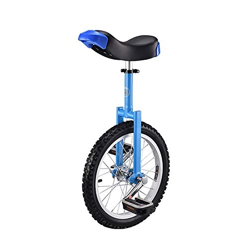 Monocycles : AHAI YU Monocycle de Roue de 16" / 18" avec Cadre en Acier de manganèse Fort, à la Fois pour débutant et Professionnel de pratiquer la Conduite (Color : Blue, Size : 18")
