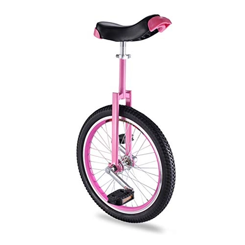 Monocycles : AHAI YU Roue Rose monocycle pour Les Enfants de 12 Ans Filles / Enfants / débutant, 16 Pouces à vélo de Roue avec Cadre en Acier Robuste, Meilleur Cadeau de Noël