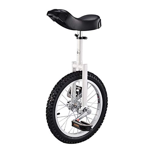Monocycles : AHAI YU Vélo avec Support de monocycle, Heavy Duty Adultes Trunycles, Vélo d'exercice de Fitness Sports en Plein air, Charge 150kg / 330lbs (Color : White, Size : 20INCH)