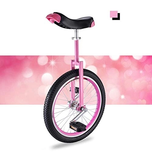 Monocycles : Azyq Fille 'S / Kid' S / Adulte 'S / Femme' S Trainer Monocycle, 16 ' / 18' / 20 'Roue Monocycle Balance Bike Vélo de formation pour les 9 ans et plus, Rose, Roue de 16 pouces