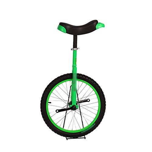 Monocycles : Dbtxwd Monocycle à Cadre de Roue de vélo avec siège de Selle à dégagement Confortable et Pneu antidérapant 14"à 24" vélo de Cyclisme, Vert, 16 inch