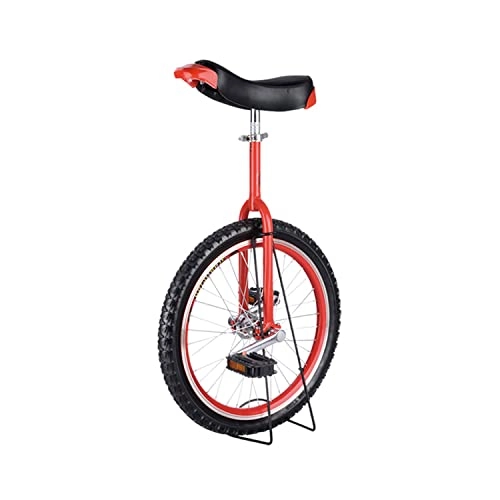 Monocycles : DWXN Pneu monocycle Chrome monocycle Roue Style de Formation à vélo avec Stand Cyclisme Sports de Plein air Fitness Exercice santé santé red-16inch