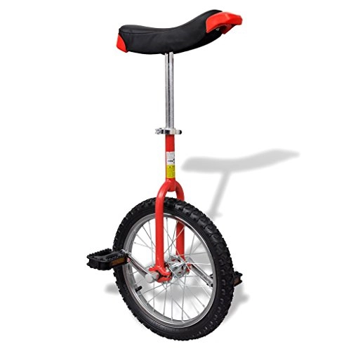 Monocycles : Festnight- Monocycle Ajustable Rouge Jeux et Jouets