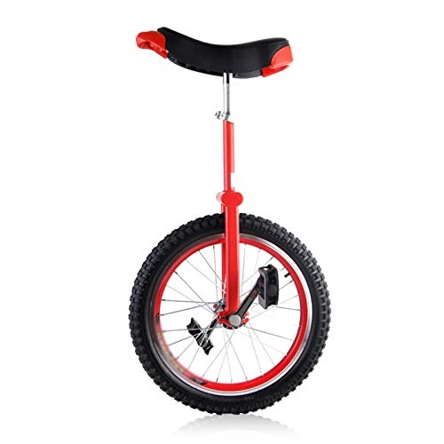 Monocycles : GAOYUY Monocycle, 16 / 18 / 20 / 24 Pouces Monocycle De Roue Pneu De Montagne Antidérapant for Les Enfants / Adultes Formateur Sports De Cyclisme en Plein Air (Color : Red, Size : 16 inches)