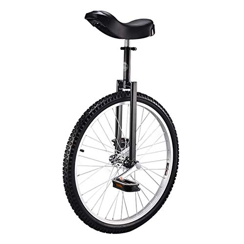 Monocycles : GAOYUY Monocycle, 24 Pouces Selle Confortable Et Réglable Exercice De Cyclisme D'équilibre Adulte À Roue Unique Bleu Et Noir (Color : Black, Size : 24 inches)