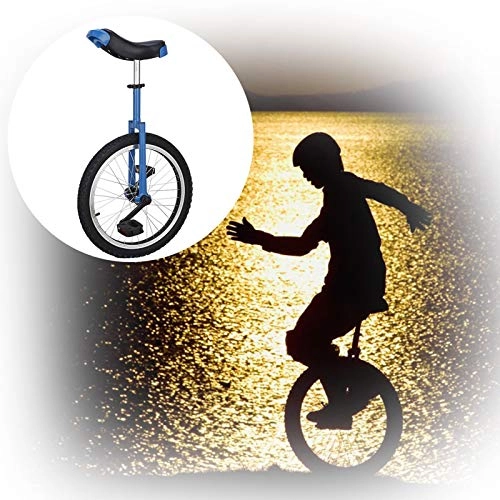 Monocycles : GAOYUY Monocycle Extérieur, Selle Ergonomique Profilée Monocycle Freestyle 16 / 18 / 20 Pouces for Un Exercice De Cyclisme D'équilibre en Tant Que Cadeaux for Enfants (Color : Blue, Size : 16 inches)