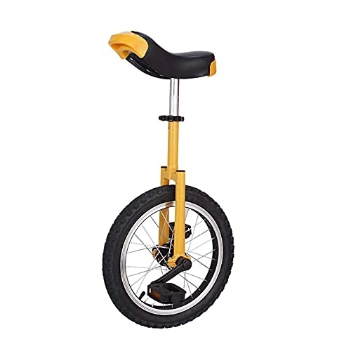 Monocycles : GAXQFEI Adultes Big Kids Monocycle Vélo À Vélo de 16" / 18" / 20", Garçons Filles Unisexes Débutant Jaune Vélo Pour Sports de Plein Air, Équilibre Exercice, 40Cm (16 Pouces)