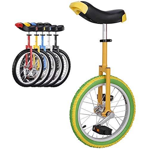 Monocycles : GJZhuan Fun Monocycle, Leakproof Butyl Pneu Roue Vlo Sports De Plein Air Fitness Exercice Sant for Les Dbutants / Professionnels / Enfants / Adultes Roue Entraneur Monocycle (Size : 16inch)