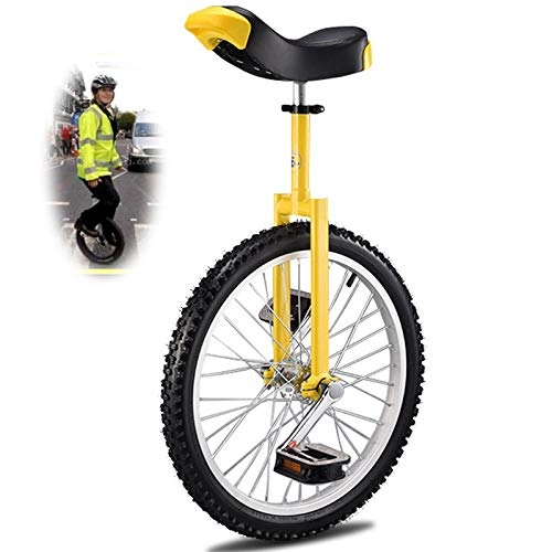 Monocycles : GJZhuan Monocycle Adult Hauteur Ajustable Skidproof Pneus Mountain Solde Vlo Roue d'exercice Monocycle, Unisexe - Performance Monocycle (Color : Yellow)