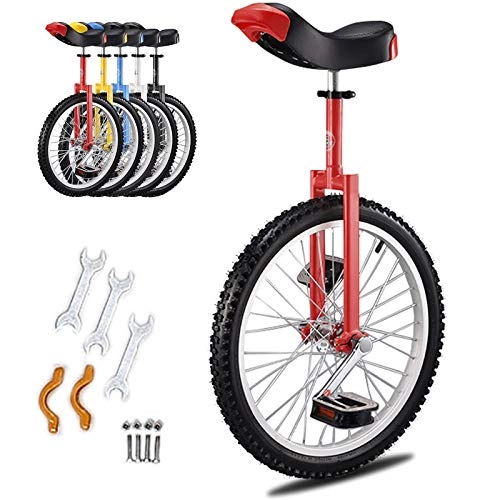 Monocycles : GJZhuan Monocycle, Monocycle Enfant for 9-15 Year Old Child / Garons / Filles, Monocycle for Hommes / Femmes / Enfants de l'adulte Big, Grand 20inch Monocycle (Color : Red)