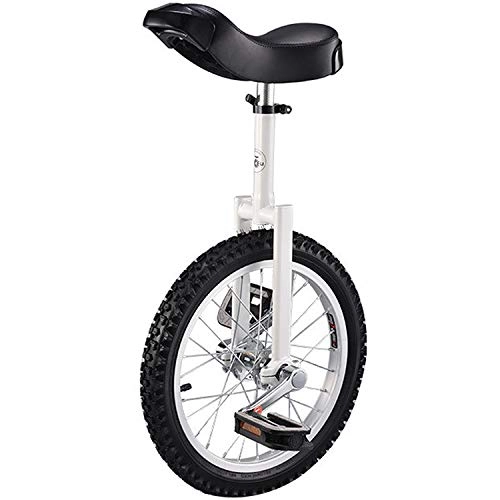 Monocycles : GJZhuan Monocycle Vlos, 16" / 18" / 20" / 24" Monocycle Acrobatique quilibre de l'adulte Kid Scooter Unisexe - Rglable Monocycle Fun Bike Fitness (Color : White, Size : 24inch)