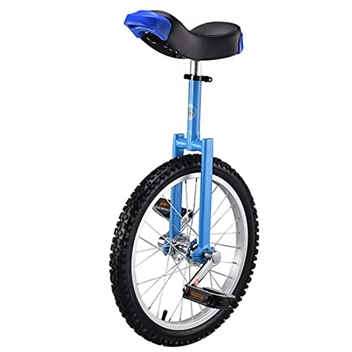 Monocycles : HTDXE 18 Pouces en VTT Roue Noir Bleu Rouge Jaune 18"Cadre Monocycle Vélo Vélo avec Siège De Selle Confortable, Bleu