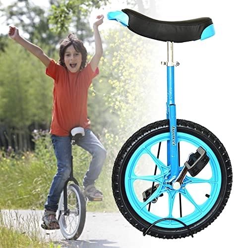 Monocycles : HWBB Monocycle Hauteur Réglable Légère de Monocycle de Roue de 16"Pouces, Mini Monocycles pour Enfants / Débutants, pour Les Personnes de 110cm ~ 140cm de Hauteur, Charge 150kg (Color : Blue)