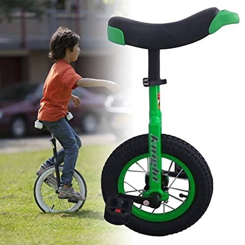 Monocycles : HWBB Monocycle Monocycle à Petites Roues de 12 Pouces pour Débutants / Enfants, pour Les Personnes de 36 Pouces à 53 Pouces de Hauteur, Vélo D'équilibre à Hauteur Réglable (Color : Green)