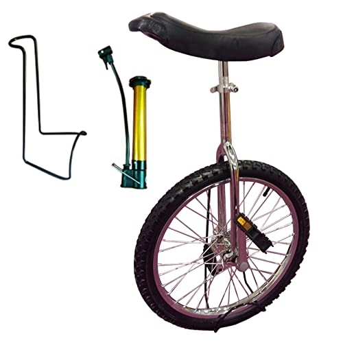 Monocycles : HWBB Monocycle Monocycle à Roues de 20 Pouces avec Siège Réglable et Support de Stationnement, Vélo D'équilibre Résistant de Sports en Plein Air, Charge 150kg / 330lbs