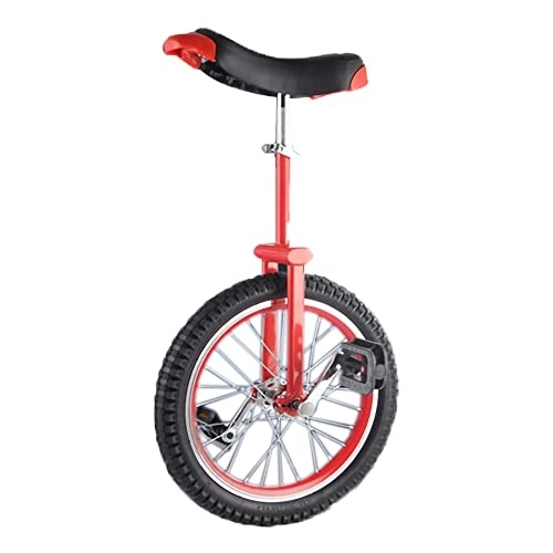 Monocycles : HXFENA EntraîNeur de Roue Monocycle Hauteur RéGlable AntidéRapant Montagne Pneu éQuilibre Exercice de Cyclisme, Pour DéButants Professionnels Enfants Adultes / 20 Inch / Red