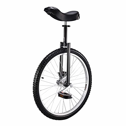 Monocycles : HXFENA Monocycle RéGlable, EntraîNeur de Roue D'Exercice de Cyclisme D'éQuilibre Monocycles AntidéRapant Professionnel Adapté Aux Adolescents DéButants Adultes / 24 Inches / Black