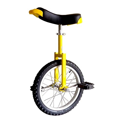 Monocycles : HXFENA Monocycle, éQuilibre RéGlable Exercice de Cyclisme Scooter AntidéRapant VéLo de Cirque Jeunesse Adulte Exercice D'éQuilibre à Roue Unique Acrobatie VéLo / 24 Inches / Yellow