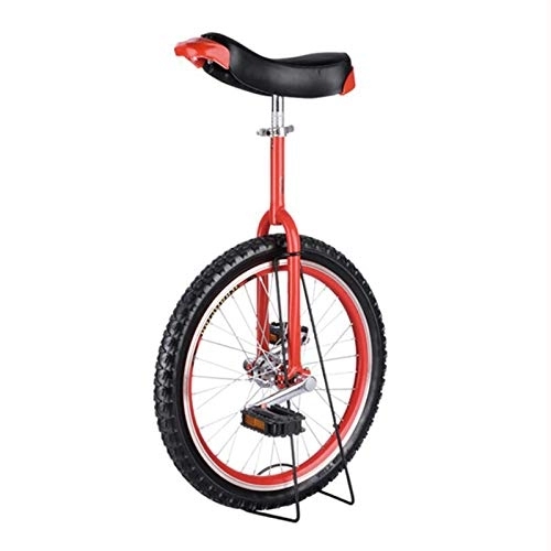 Monocycles : JLXJ Monocycle Monocycle Rouge Adultes / Enfants, 24 / 20 / 18 / 16 Pouces Antidérapant Roue de Montagne, Un Vélo D'équilibrage de Roue pour Les Sports de Plein Air, Réglable en Hauteur (Size : 40cm(16inch))
