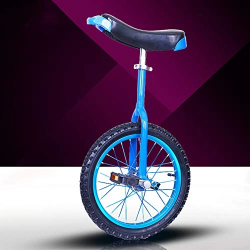 Monocycles : La hauteur du siège peut être ajustée librement vélo à Une Roue - Conception pivotante à 361 ° Adulte Formateur Monocycle - Antidérapant, chute et collision monocycle - pour débutants 16 inch blue