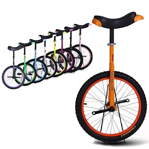 Monocycles : Lhh Monocycle Monocycle Orange avec Siège Réglable et Pédale Antidérapante, Bicyclette de Vélo d'exercice de Cyclisme D'équilibre de Jeunes Adultes 16 Pouces / 18 Pouces / 20 Pouces (Size : 20inch)