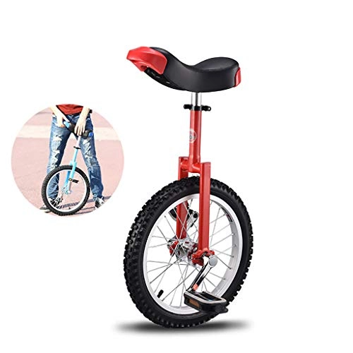 Monocycles : LIfav 16 Pouces Monocycle, Simple Balancier Vélo, Voyage, Acrobatique Voitures, Sports De Plein Air De Remise en Forme, Adapté Aux Personnes De 1, 2 À 1, 5 Mètres, Rouge